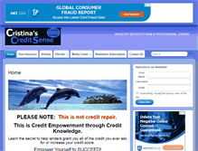 Tablet Screenshot of cristinascreditsense.net